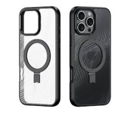 Covers DUX Aimo Mag Series Case for iPhone 16 Pro with Magnetic Stand Black