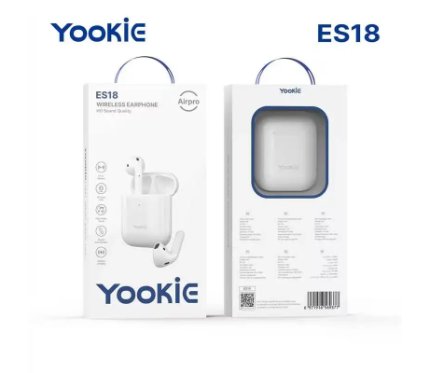 Wireless Earphones  Yookie Blutooth ES18 Wireless Airpro White