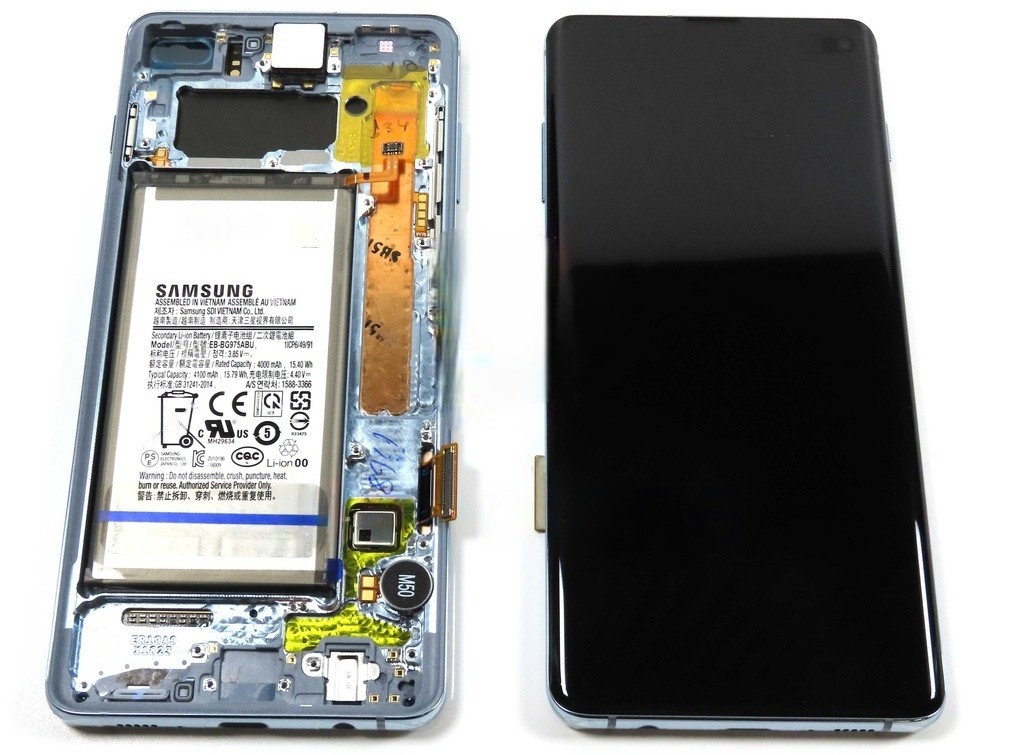 LCD S10 Plus with frame Blue with battery